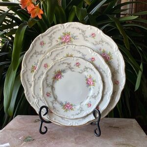 Vintage 3 Piece Royal Albert Tranquility Plate Setting - 1969 Bone China England